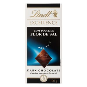 Chocolate Lindt Excellence Tablete Dark Flor de Sal 100g