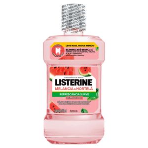 Enxaguante Bucal Antisséptico Zero Álcool Melancia & Hortelã Listerine Frasco 500ml