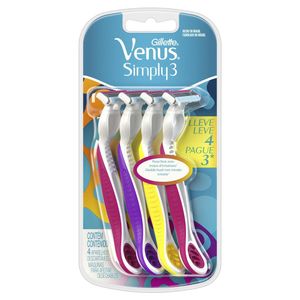 Aparelho Descartável para Depilar Gillette Venus Simply3 4 Unidades