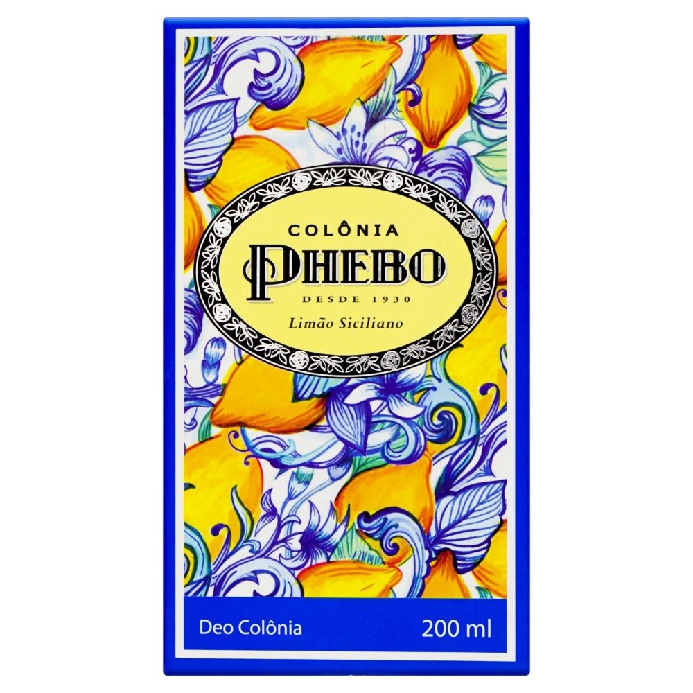 Deo Colônia Limão Siciliano Phebo Caixa 200ml