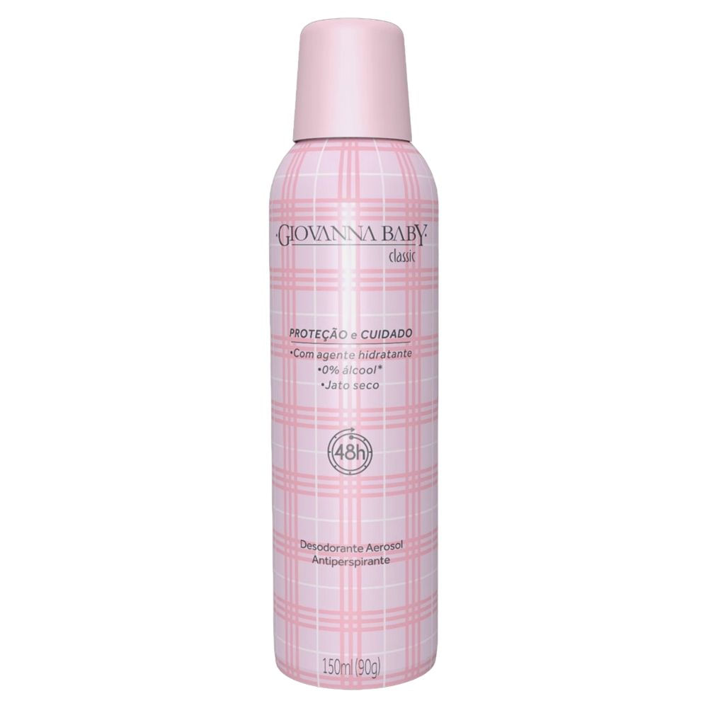 Desodorante Jato Seco Antiperspirante Classic Giovanna Baby 150ml Spray