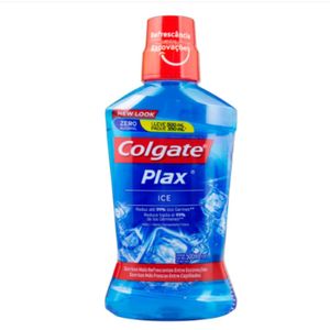 Enxaguante Bucal Zero Álcool Ice Colgate Plax Frasco Leve 500ml Pague 350ml