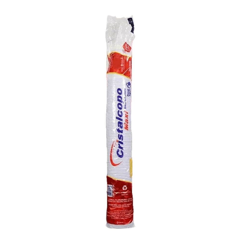 Copo Descartável Cristalcopos Transparente 200ml 100 Unidades