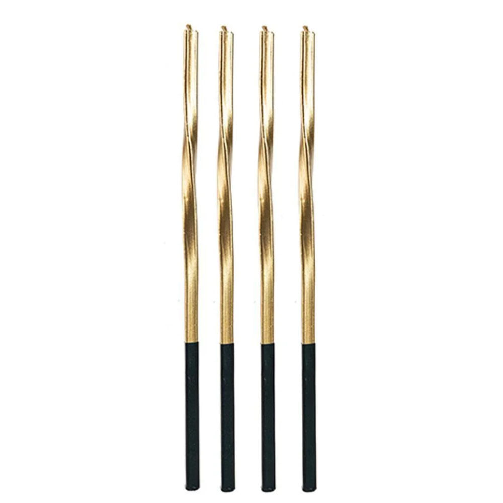Vela Torcida Metalizada Silver Plastic 4 Unidades