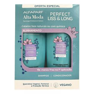 Kit Shampoo + Condicionador Alfaparf  Alta Moda Perfect Liss & Long 300ml