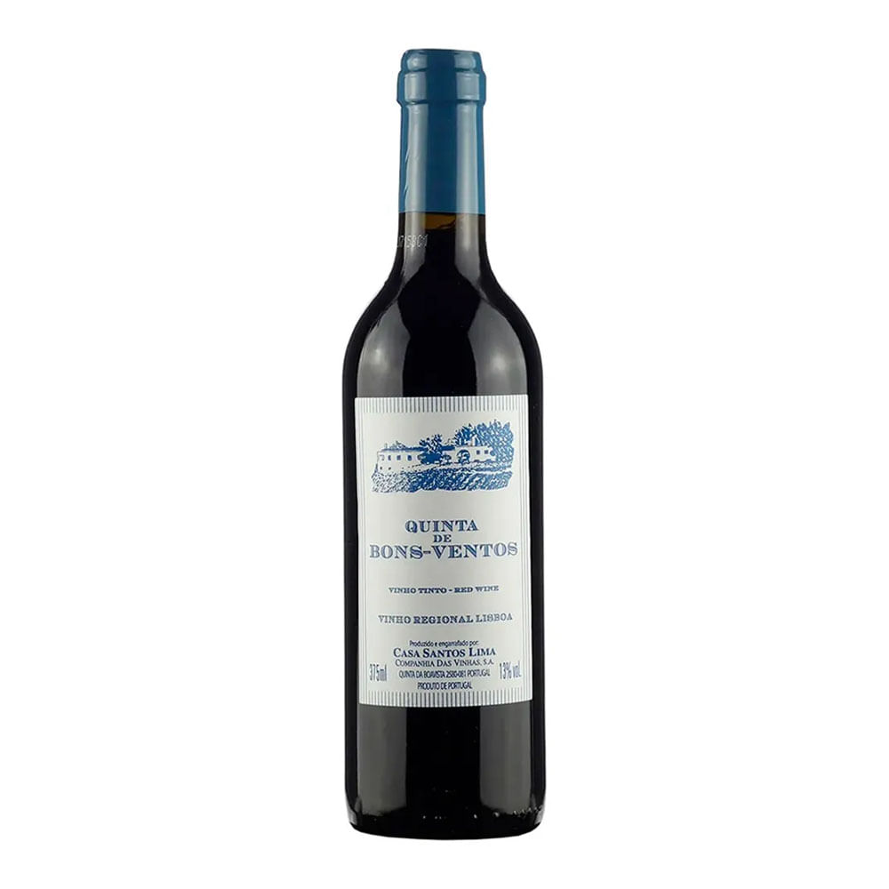 Meia Garrafa Vinho Português Quinta Bons Ventos Tinto 375ml