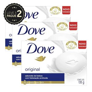 Sabonete Barra Hidratação Profunda Original Dove Caixa 135g Leve 3 Pague 2