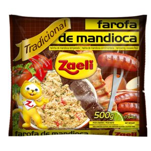 Farofa Pronta de Mandioca Tradicional Zaeli  500g