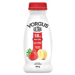 Iogurte Yorgus Ultra Morango Banana Zero Lactose 300g