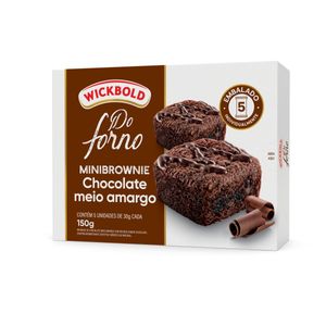 Minibrownie Wickbold Chocolate Meio Amargo 150g