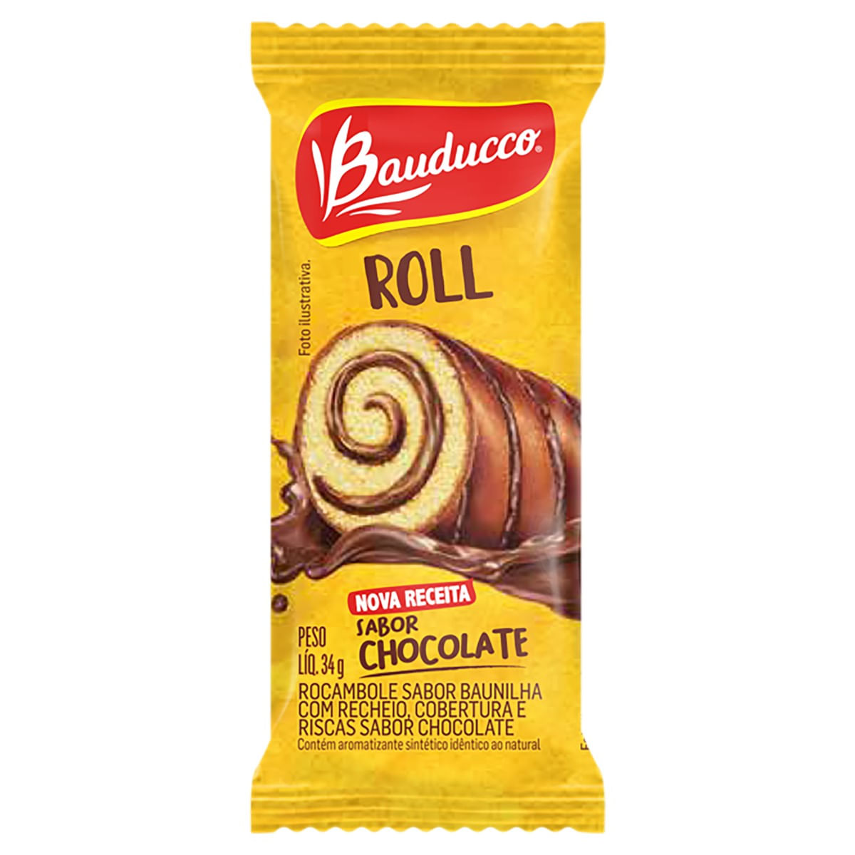 Bolinho Bauducco Roll Chocolate 34g