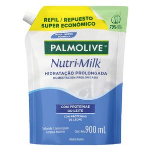 Sabonete Líquido Hidratação Prolongada Palmolive Nutri-Milk Sachê 900ml Refil Super Econômico