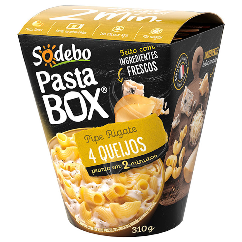 Pasta Sodebo Rigate 4 Queijos 310g