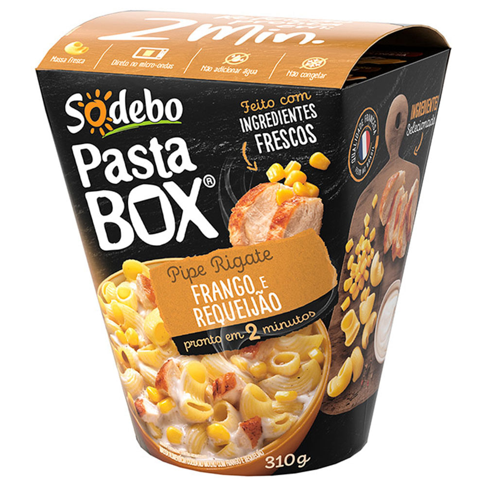 Pasta Sodebo Rigate Frango Requeijão 310g