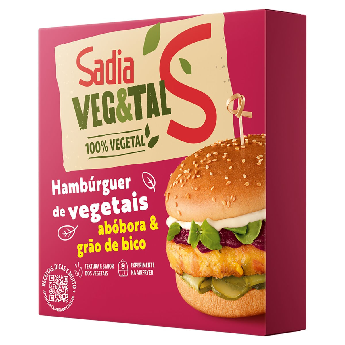 Hambúrguer Vegetal Abóbora & Grão-de-Bico Sadia Veg&Tal Caixa 113g