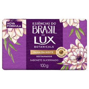 Sabonete Barra Glicerinado Dama-da-Noite Lux Botanicals Essências do Brasil Envoltório 100g