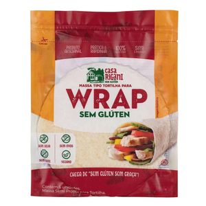 Massa Tipo Tortilha Para Wrap Sem Glúten Casa Rigani 220g
