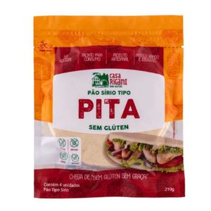 Pão Sírio Tipo Pita Sem Glúten Casa Rigani 210g