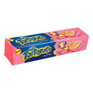 Biscoito Quadrado Morango Tortuguita 130g