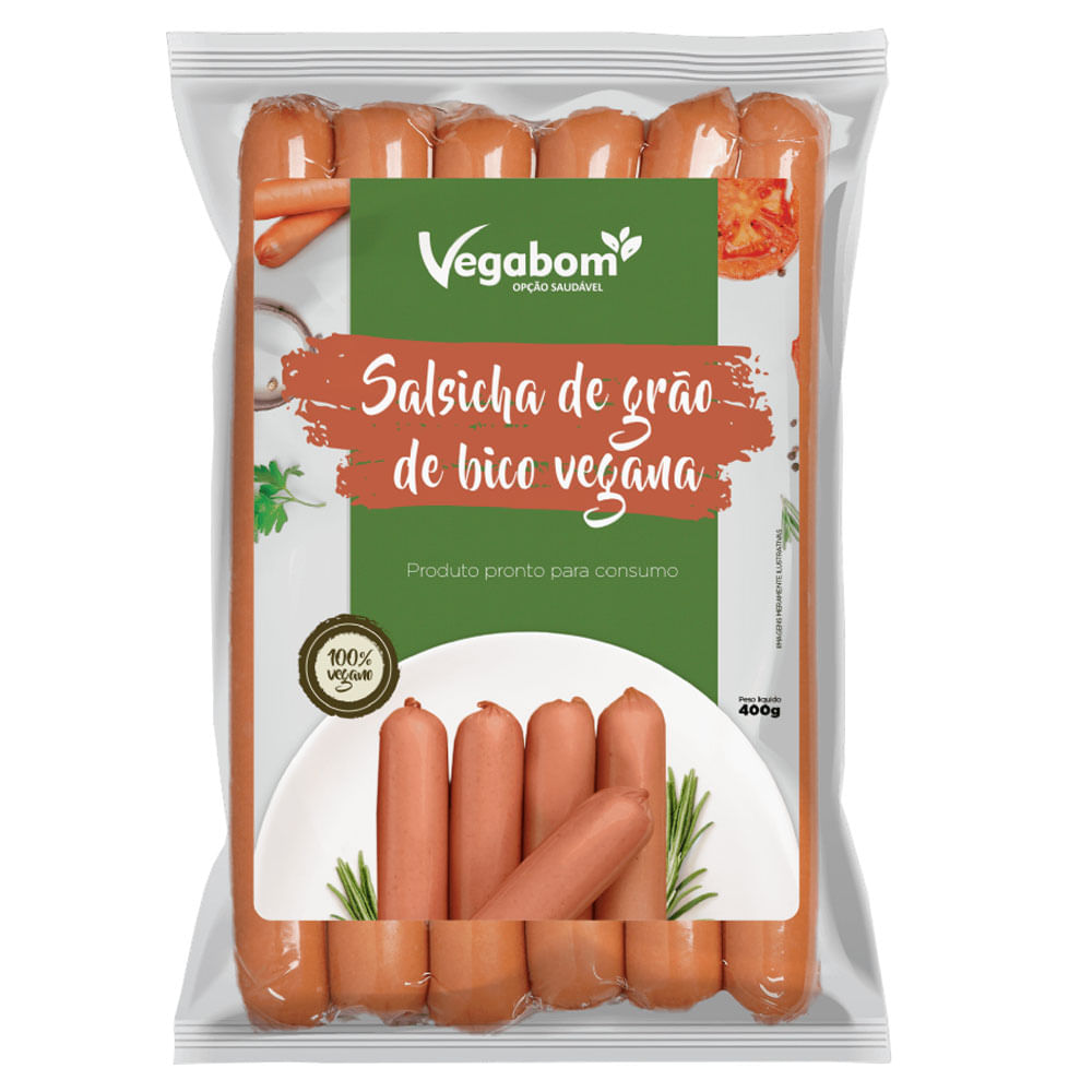 Salsicha Vegabom Grão De Bico 300g