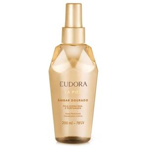 Spray Perfumado Eudora Desodorante Colônia La Piel Âmbar Dourado 200ml