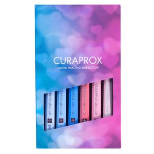 Kit Escova Dental Six Pink And Blue Edition Curaprox CS 5460 UltraSoft 6 Unidades