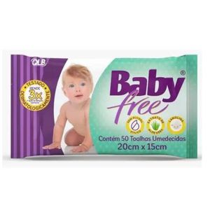 Toalha Umedecida Baby Free com 50 Unidades