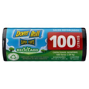 Saco para Lixo Reforçado 100l Dover Roll Super Forte 10 Unidades