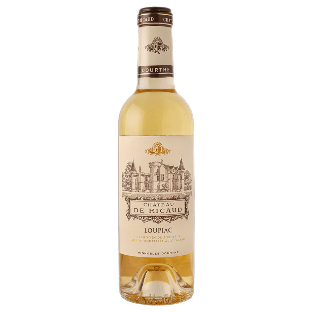 Meia Garrafa Vinho Francês Château de Ricaud Loupiac Branco 375ml