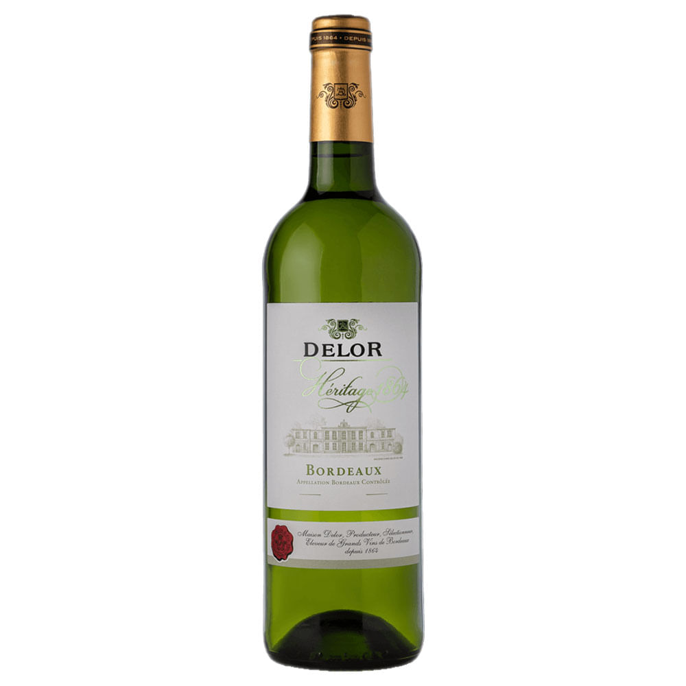 Vinho Francês Delor HerItaliano ge Bordeaux Branco 750ml