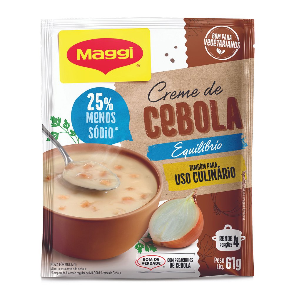 Creme de Cebola Maggi Equilibrium Menos Sódio 68g