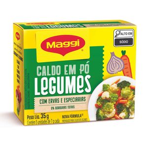 Caldo Pó Legumes Maggi Caixa 35g 5 Unidades