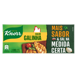 Caldo Tablete Galinha Knorr Mais Sabor 12 Unidades Caixa 114g