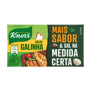 Caldo Tablete Galinha Knorr Mais Sabor 6 Unidades Caixa 57g