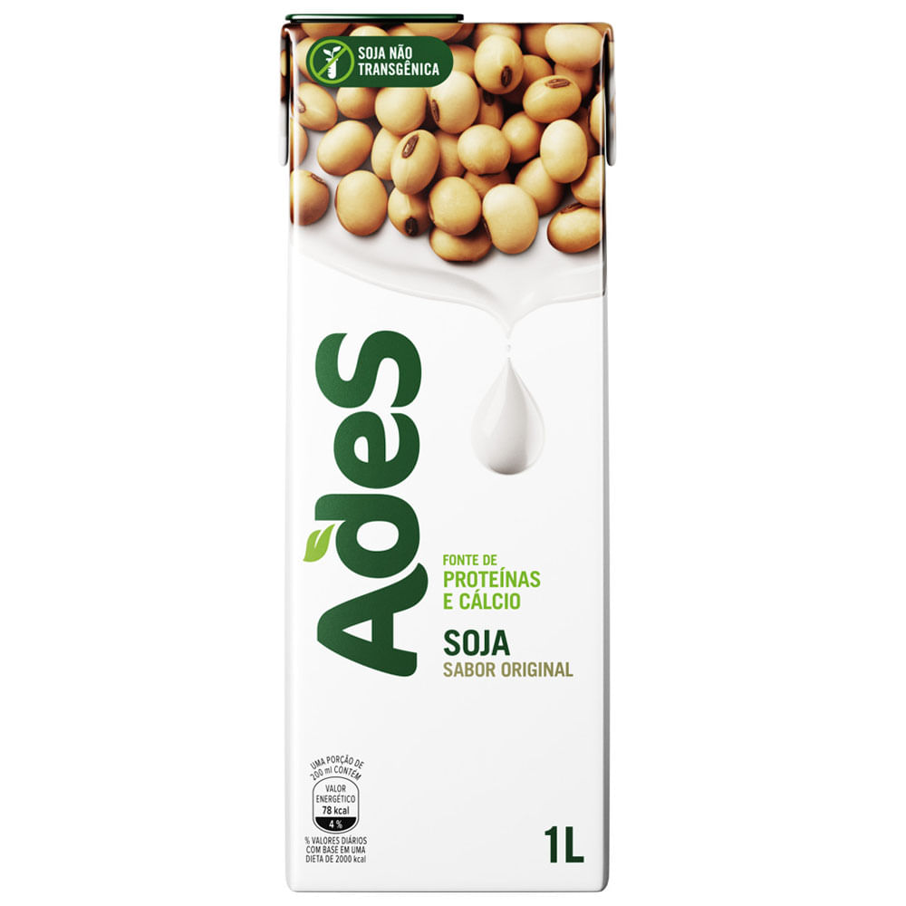 Bebida à Base de Soja Original Ades Caixa 1l