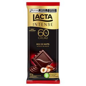 Chocolate Lacta Intense 60% Cacau Mix de Nuts 85g