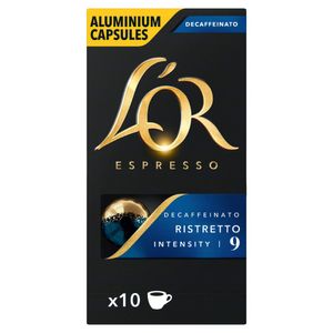 Café em Cápsula Torrado e Moído Ristretto Espresso Descafeinado L'or Caixa 52g 10 Unidades