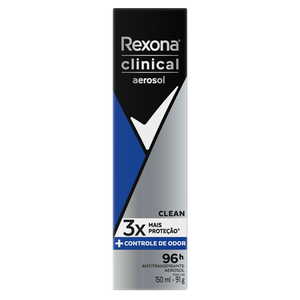 Antitranspirante Aerossol Clean Rexona Clinical Men 150ml Spray