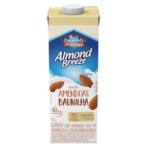 LEITE DE AMÊNDOAS ALMOND BREEZE SABOR BAUNILHA 1L