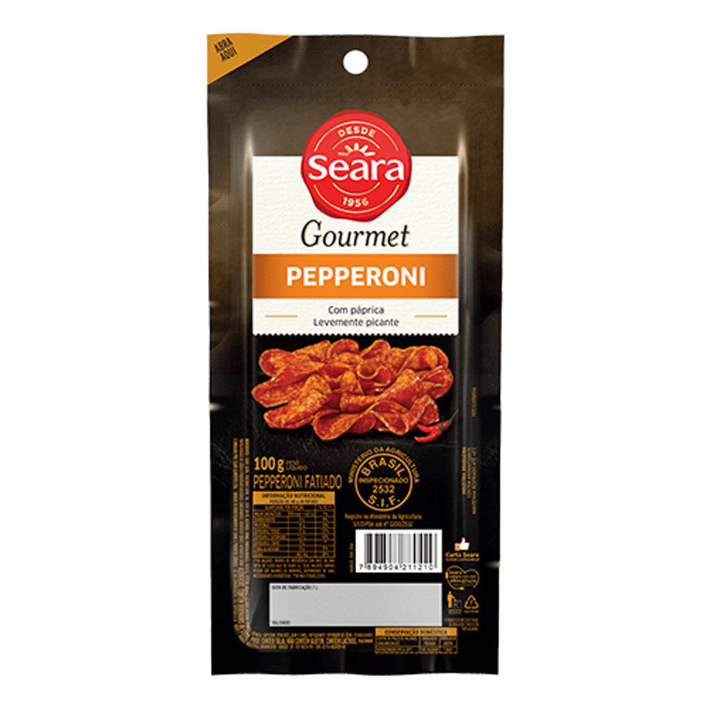 Pepperoni fatiado Seara Gourmet 100g