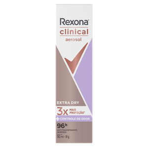 Antitranspirante Aerossol Extra Dry Rexona Clinical 150ml Spray