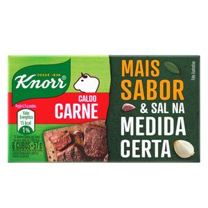 Caldo Tablete Carne Knorr Mais Sabor 6 Unidades Caixa 57g