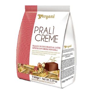 Bombom Italiano Vergani Pralicreme de Chocolate Recheados com Creme de Avelã 150g