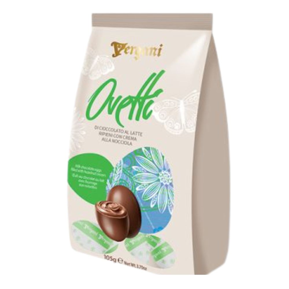 Ovinhos Italianos Vergani Chocolate ao Leite com Creme de Avelã 105g