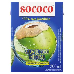 Água de Coco Integral Sococo Caixa 200ml