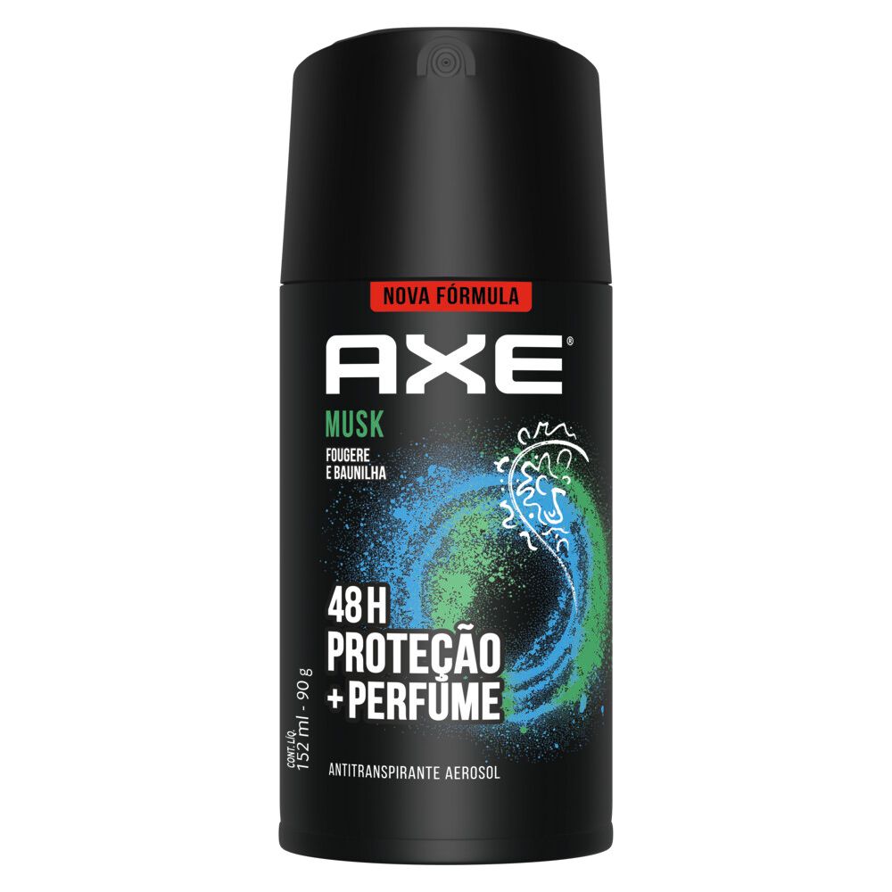 Antitranspirante Aerossol Musk Axe 152ml Spray