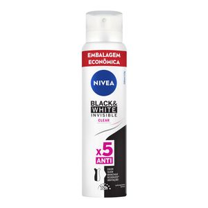 Nivea Desodorante Antitranspirante Aerossol Invisible Black & White Clear 200ml