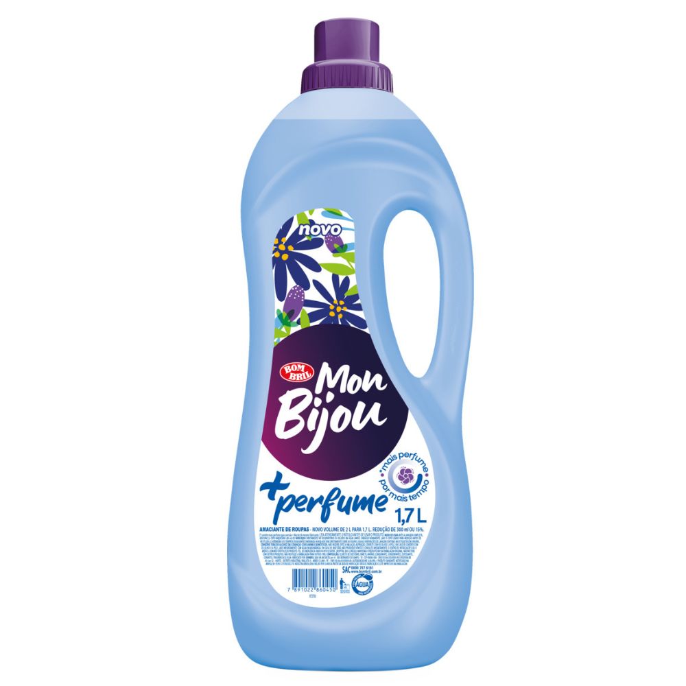 Amaciante de Roupa +Perfume Mon Bijou Frasco 1,7L