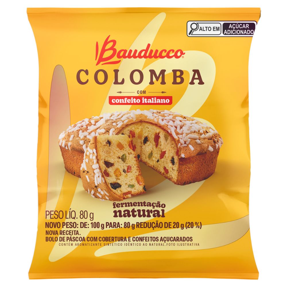 Colomba Bauducco Cobertura Confeitos Açucarados 80g