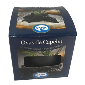 Ovas de Capelin Preta Damm 100g